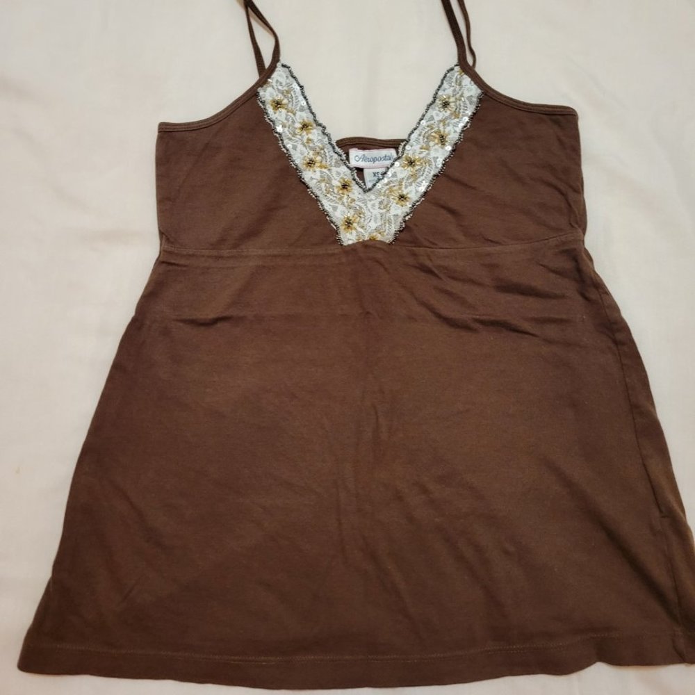 Brown caisole.